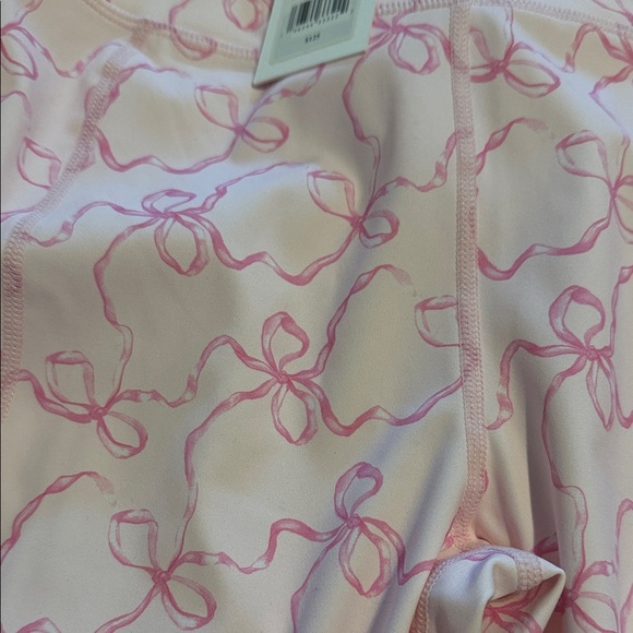 LoveShackFancy Pink Bow Leggings - Picture 2 of 4